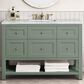 James Martin Vanities Breckenridge 48" Single Bathroom Vanity in Bright White with 3 cm Arctic Fall Solid Surface Top and Rectangular Sink, , large