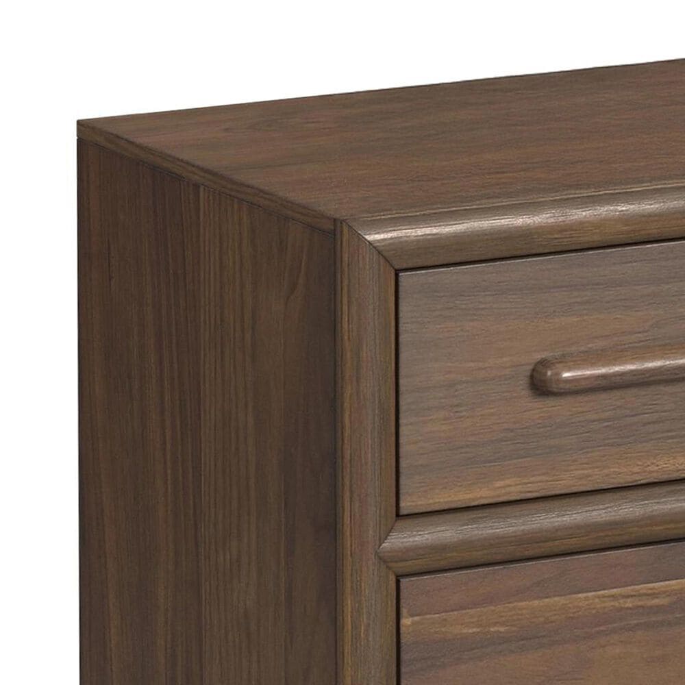 Mayberry Hill Brisbane 2-Drawer Nightstand in Brown with Lighting and USB Port, , large