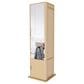 GigaCloud Rotating Jewelry Cabinet with Full-length Mirror, Coat Rack and Shelves in Walnut, , large