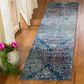 Safavieh Aria Damask 2" x 8" Blue and Multicolor Runner, , large