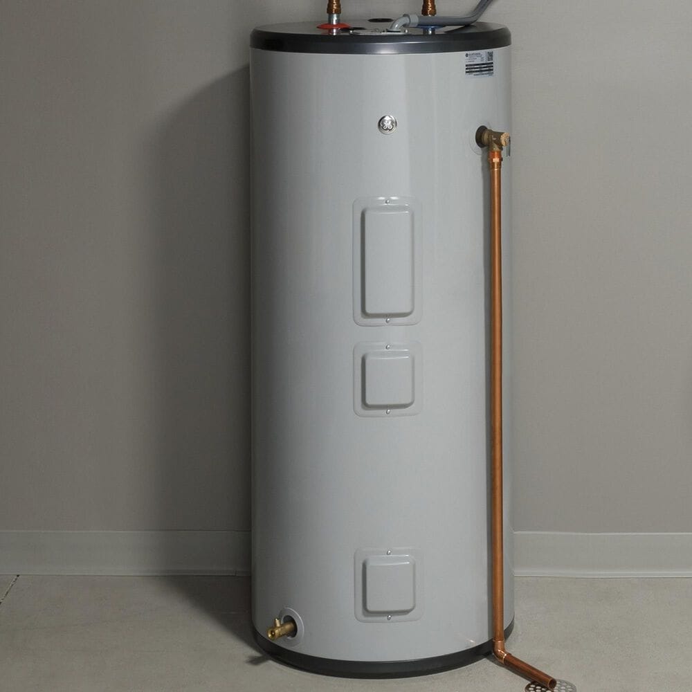 GE Appliances 40-Gallon Short Electric Water Heater in Gray, , large