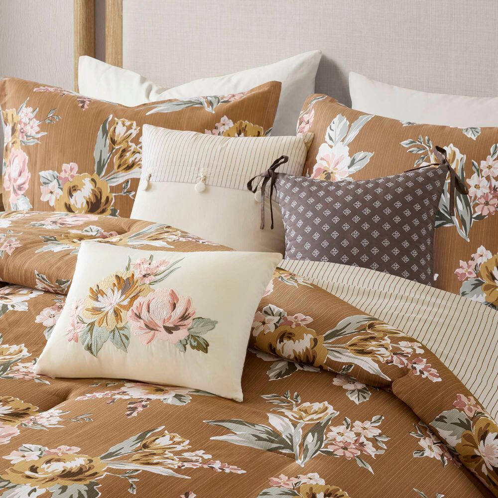 Hampton Park Salara 7-Piece King Comforter Set in Terracotta, , large