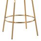 LumiSource Claire Swivel Counter Stool with Black Faux Leather Upholstery in Gold (Set of 2), , large