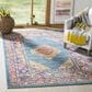 Safavieh Madison MAD133A 3" x 5" Light Blue and Orange Area Rug, , large