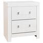 Ashley Maeling 2 Drawer Nightstand in White, , large