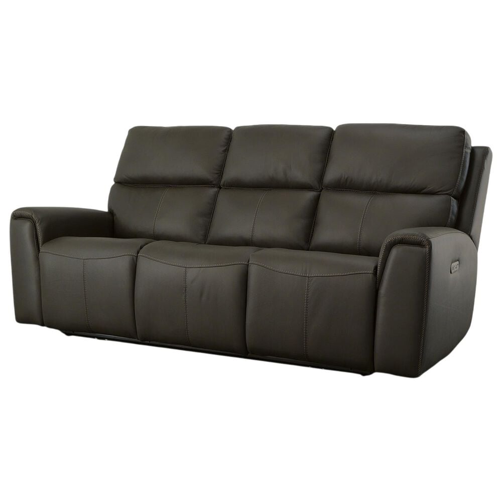 Flexsteel Jarvis Power Reclining Sofa with Headrests in Mica, , large
