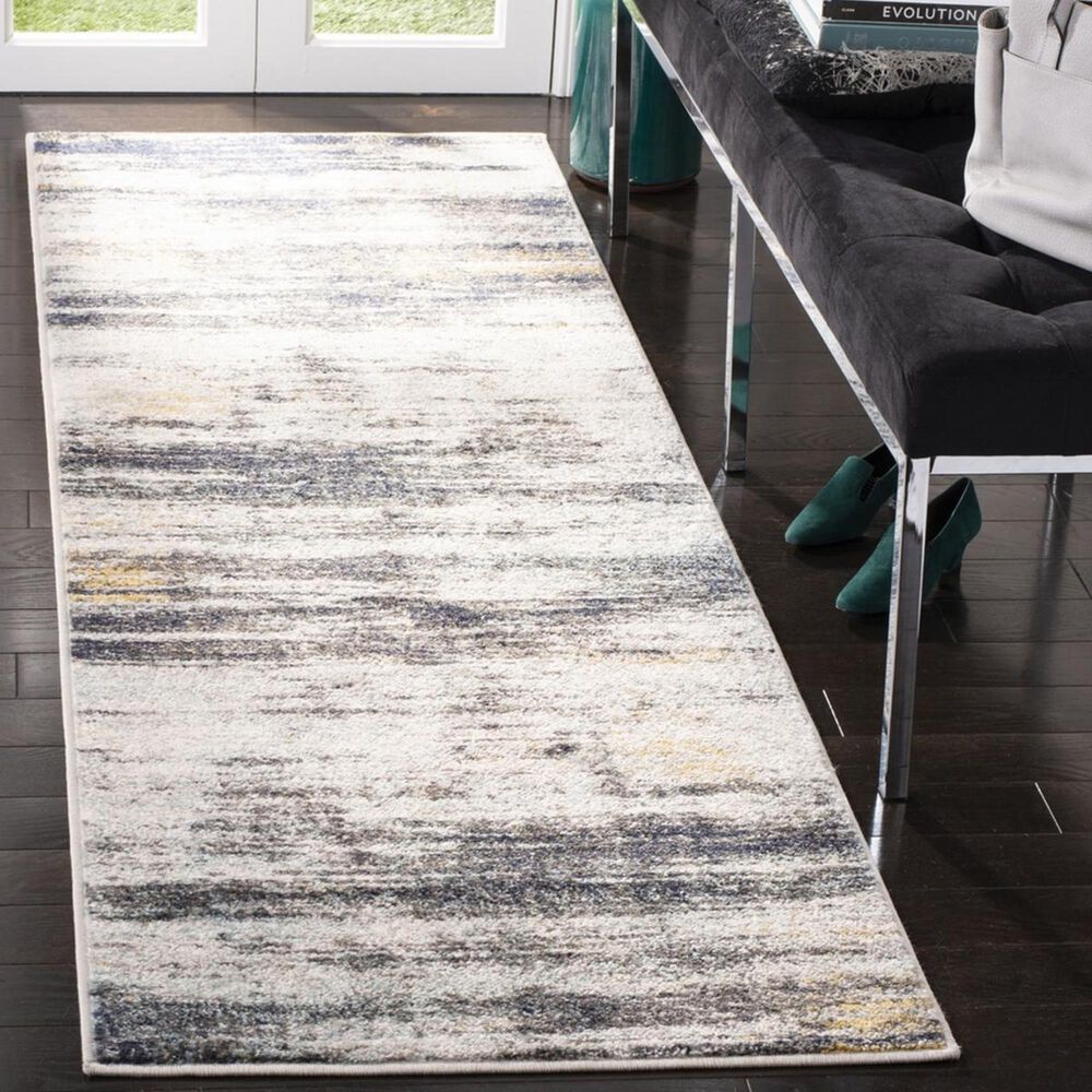 Safavieh Adirondack ADR201F 2&#39;6&quot; x 8&#39; Light Grey and Black Runner, , large