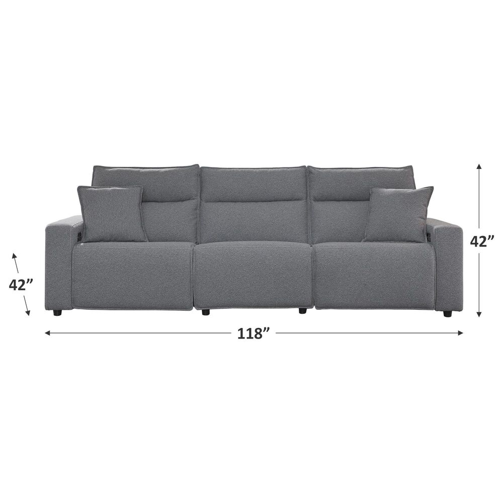 Ashley ModMax II 3-Piece Power Reclining Symmetrical Sectional in Salt and Pepper, , large