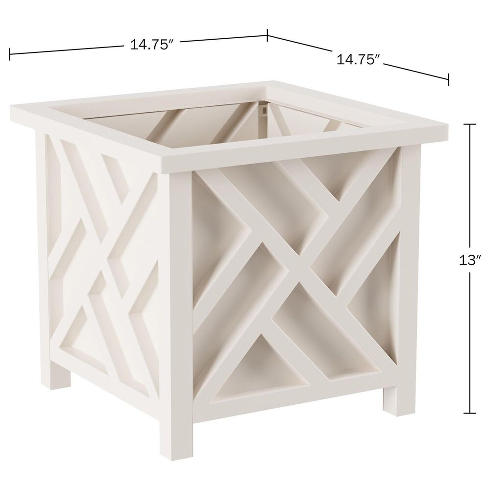 Timberlake 14.75&quot; Planter Box in White &#40;Set of 2&#41;, , large