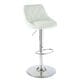 Mayberry Hill Melissa Adjustable Bar Height Stool in Faux Leather and Chrome, , large