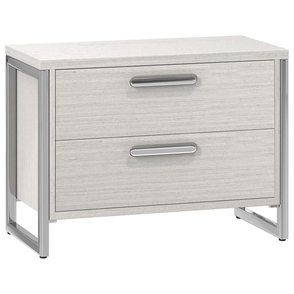 Bernhardt Stratum 2 Drawer Wide Nightstand in Mist with USB Ports, , large