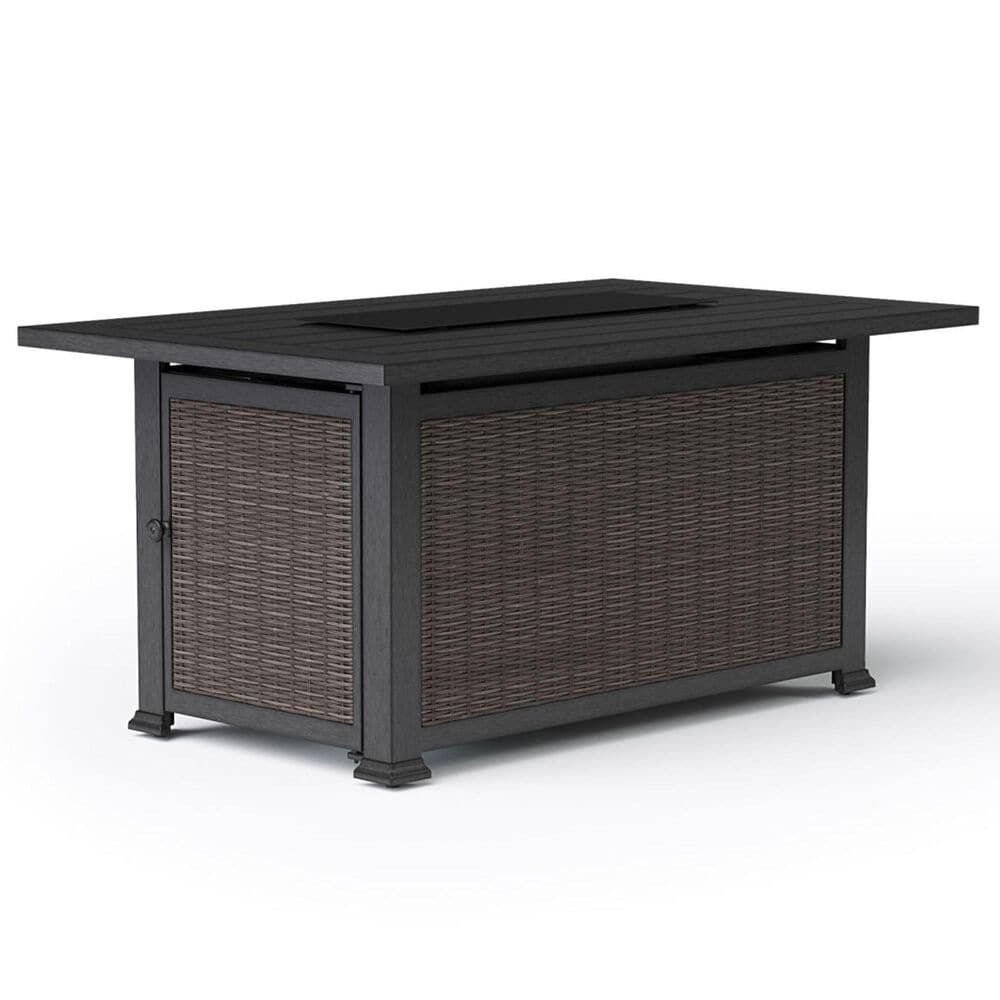 Agio Dover Rectangular Firepit in Brown, , large