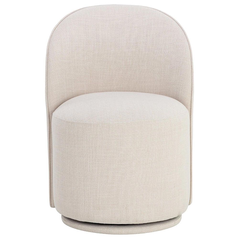 37B Cavoli Swivel Dining Side Chair in Effie Linen, , large