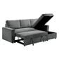 Everly Living Jayla 2-Piece Sleeper Sectional Right Facing Chaise in Gray, , large