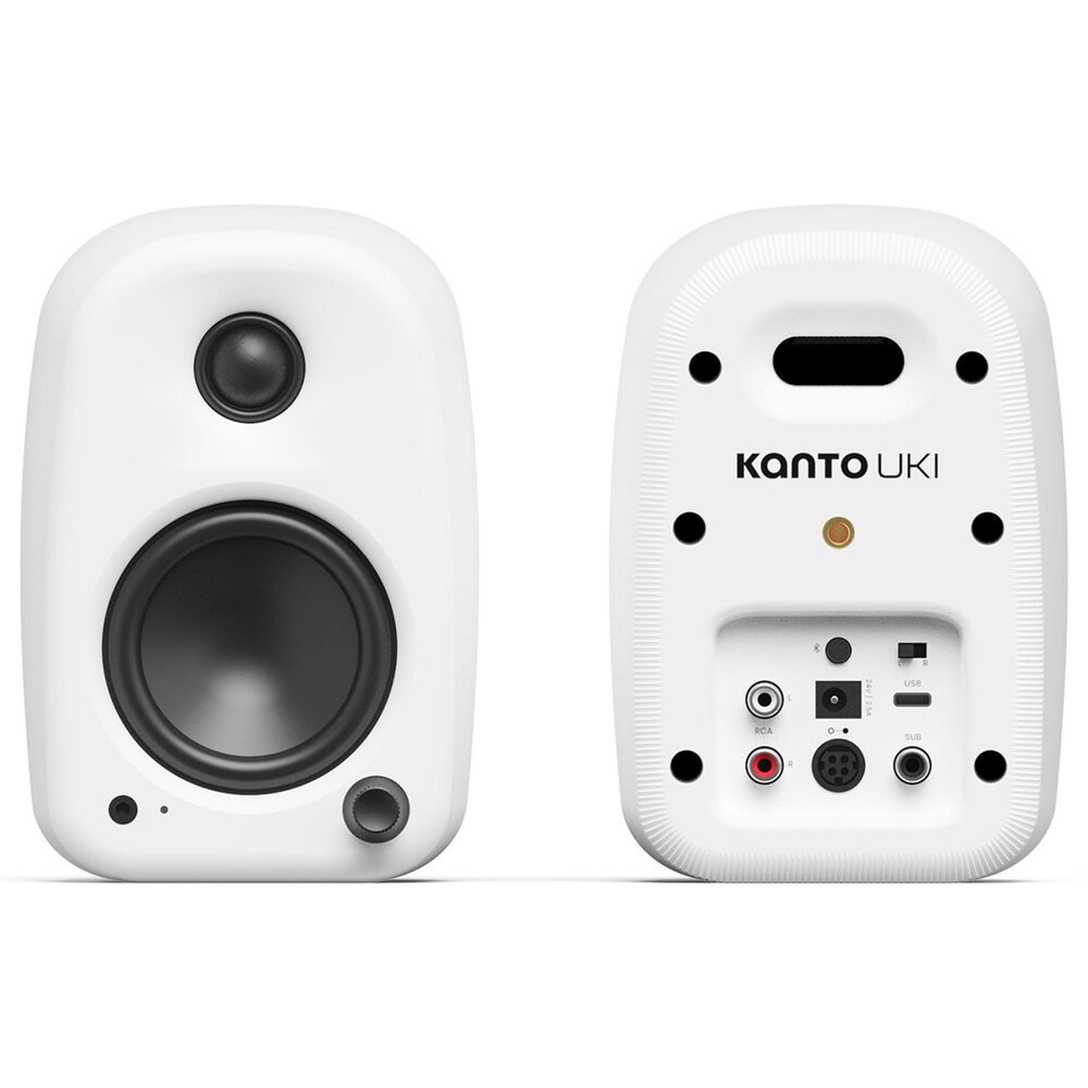 Kanto UKI Desktop Speakers with Bluetooth in Chalk (Pair), , large