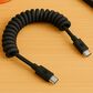 The Mighty Mount Road Ready USB-A to USB-C Coiled Cable in Black, , large