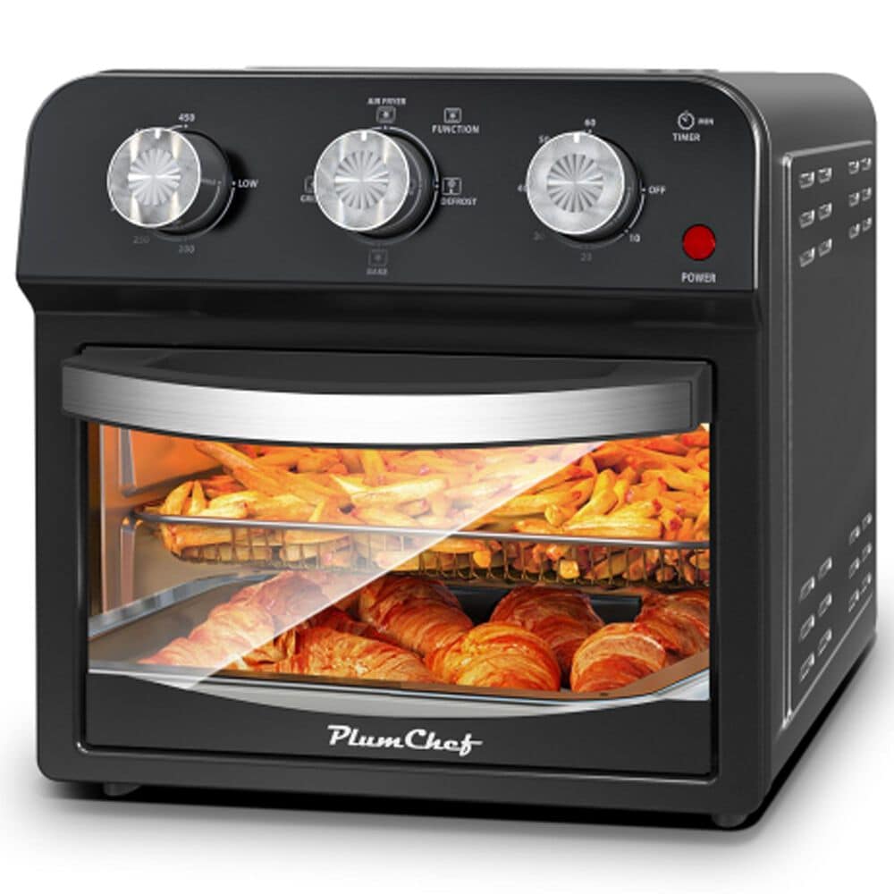 HOMLUX 12.5 Qt 7-In-1 Air Fryer Toaster Oven in Black, , large