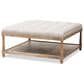 Baxton Studio Carlotta Square Ottoman in Beige, , large