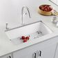 Blanco Diamond 34" Super Single Dual Mount Kitchen Sink in White, , large