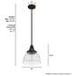 Hunter Cypress Grove 10" 1-Light Pendant in Onyx Bengal, , large