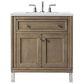James Martin Vanities Chicago 30" Single Bathroom Vanity in Whitewashed Walnut with 3 cm Ethereal Noctis Quartz Top and Rectangular Sink, , large