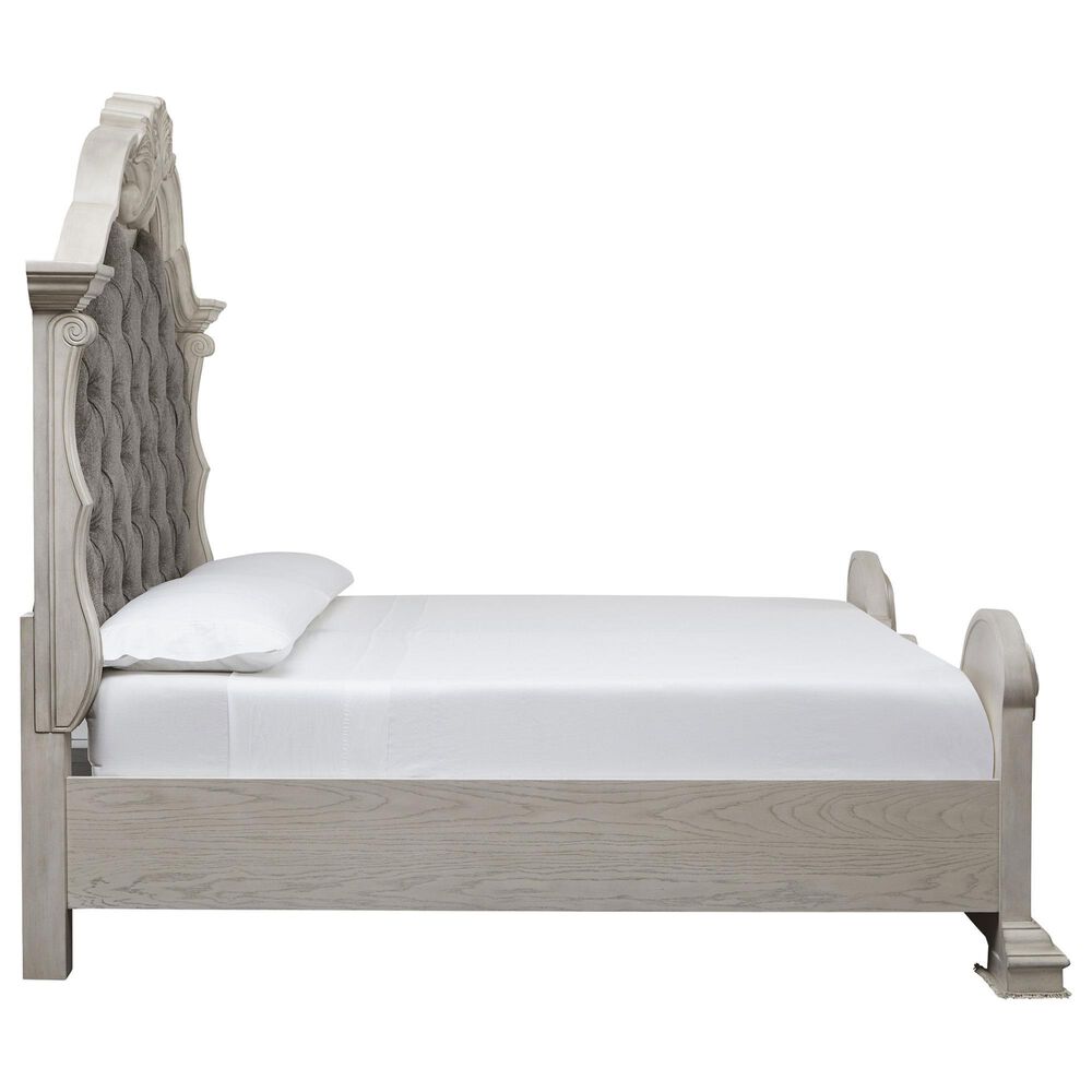 Millenium Bruchandi 4-Piece King Panel Bedroom Set in Antique White, , large