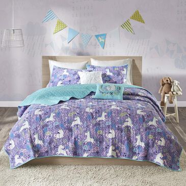 Goldstar Bedding Lola 4-Piece Twin/Twin XL Coverlet Set in Purple, , large
