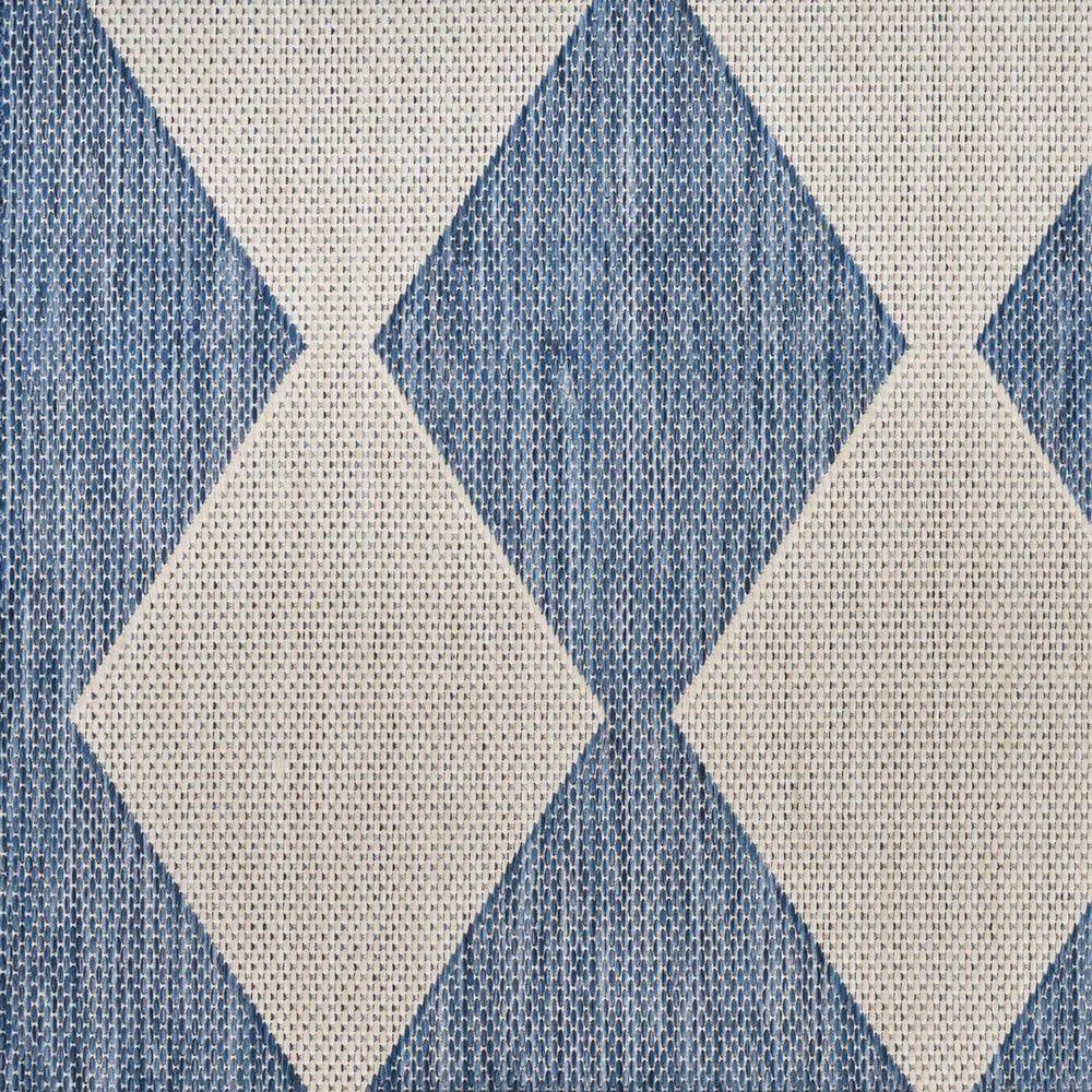Nourison Positano Geometric Navy Blue 7&#39; x 10&#39; Indoor/Outdoor Area Rug, , large