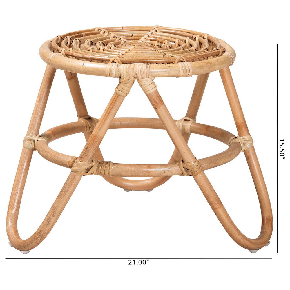 Baxton Studio Jacinda End Table in Natural Brown, , large