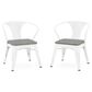 Delta Bistro Chair in White and Grey (Set of 2), , large