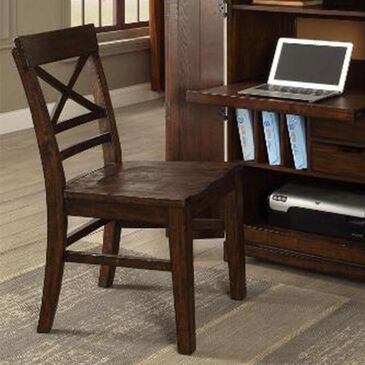 Radius Gettysburg X-Back Side Chair in Distressed Brown, , large