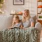 50" x 65" Ruched Faux Fur Throw Blanket in Tan Sage, , large
