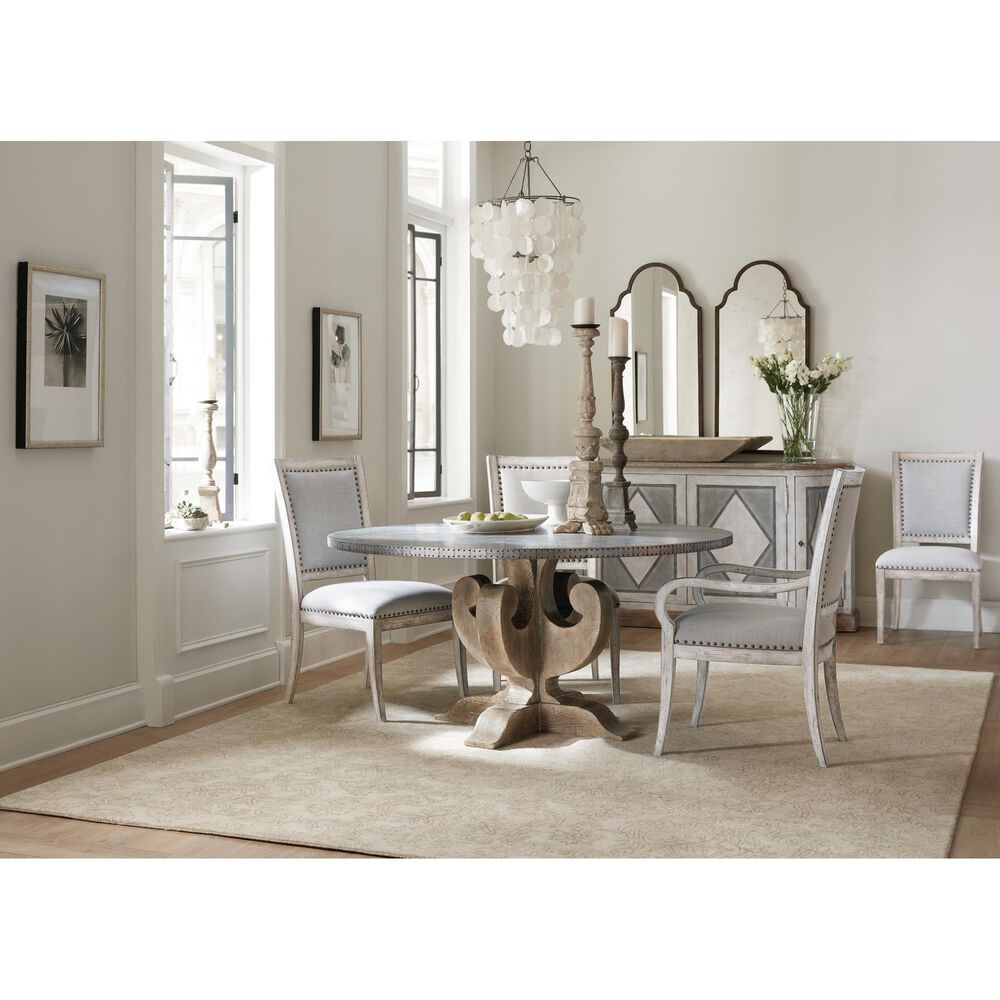 Hooker Furniture Boheme Vitton Upholstered Side Chair with Grey Cushion in Mercantile White &#40;Set of 2&#41;, , large