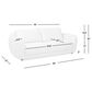 Jennifer Taylor Home Sharon Stationary Sofa in Alpaca Off-White, , large