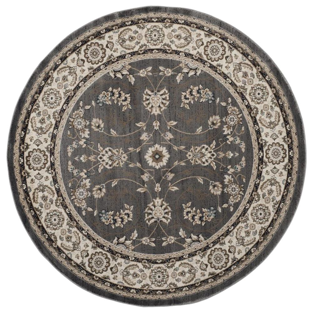 Safavieh Lyndhurst LNH340 7" Round Grey and Cream Area Rug, , large