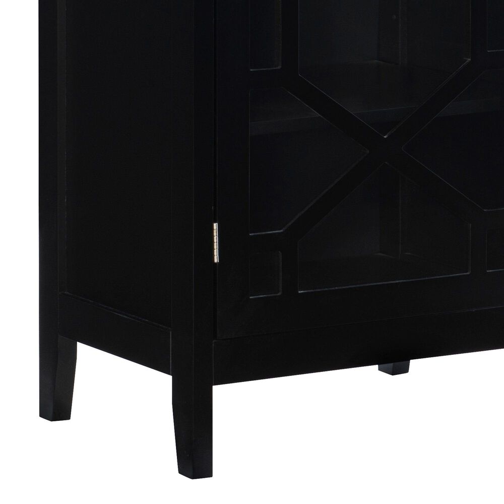 Linon Home Decor Fetti Small Cabinet in Black, , large