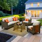 HOMLUX 4-Piece Outdoor Sofa Set in Grey, , large