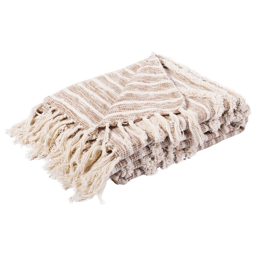 Safavieh Renali 50&quot; x 60&quot; Throw in Ivory and Beige, , large