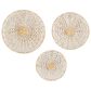Maple and Jade 20", 24", 28" Plant Plate Home Wall Decor in Lightweight Cream and Beige (Set of 3), , large