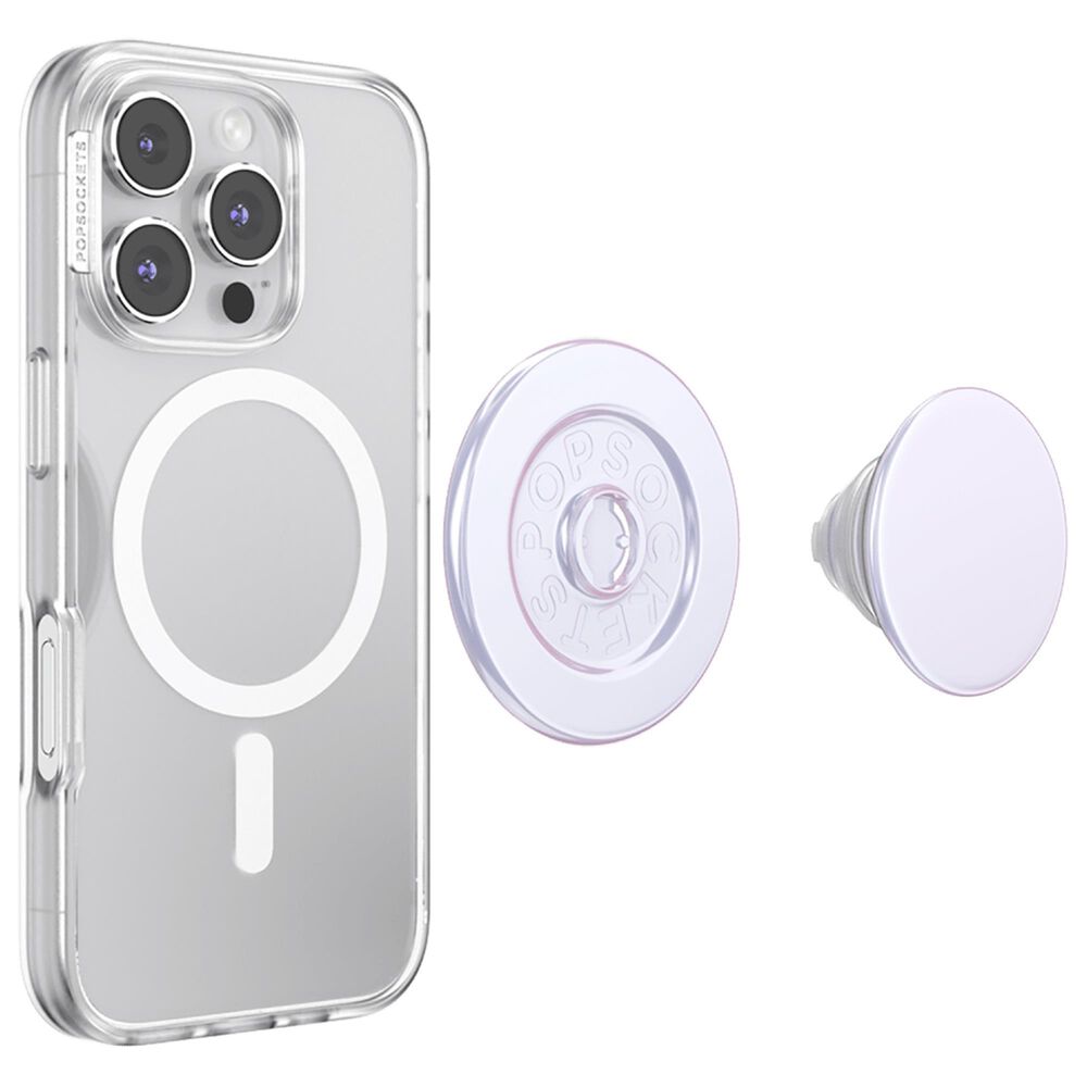 PopSockets MagSafe Circle PopGrip in Iridescent White, , large