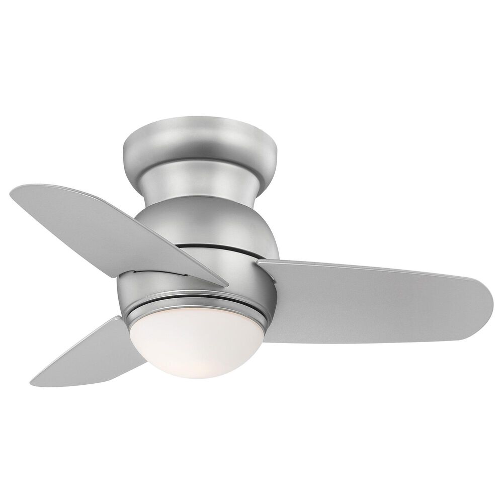 Minka-Aire Spacesaver 26" Ceiling Fan with LED Light in Brushed Steel, , large