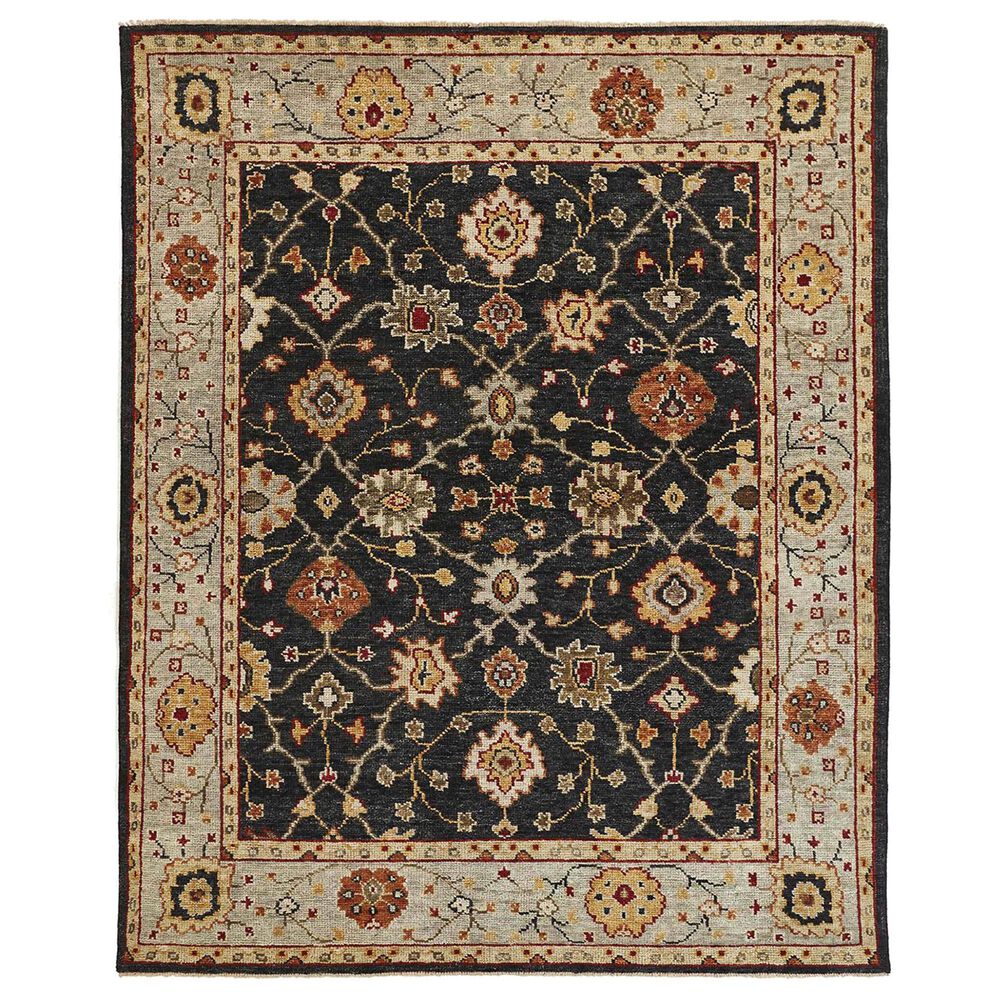 Feizy Carrington 7"9" x 9"9" Charcoal and Light Blue Area Rug, , large