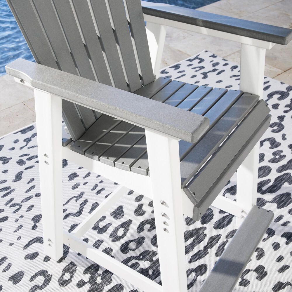 Ashley Transville Patio Counter Stool in Gray and White &#40;Set of 2&#41;, , large
