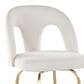LumiSource Ava Swivel Bar Stool with Snow White Fabric Upholstery in Gold (Set of 2), , large