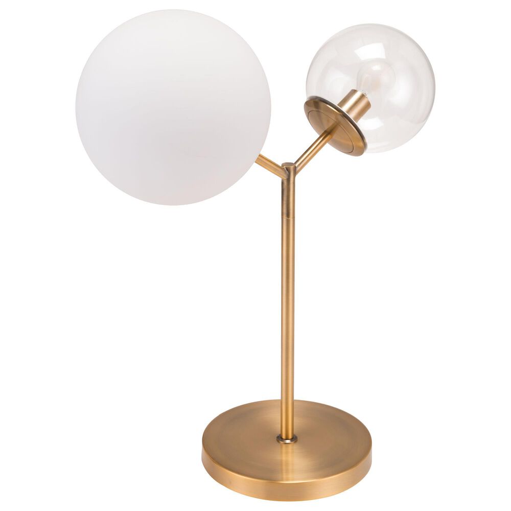 Zuo Modern Constance Table Lamp in Brass, , large