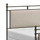 Richlands Furniture Ashley Queen Poster Panel Metal and Upholstered Bed in Brown and Rustic Brown, , large