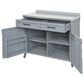 HOMLUX 39" Outdoor Kitchen Island with Stainless Table Top in Grey Blue, , large