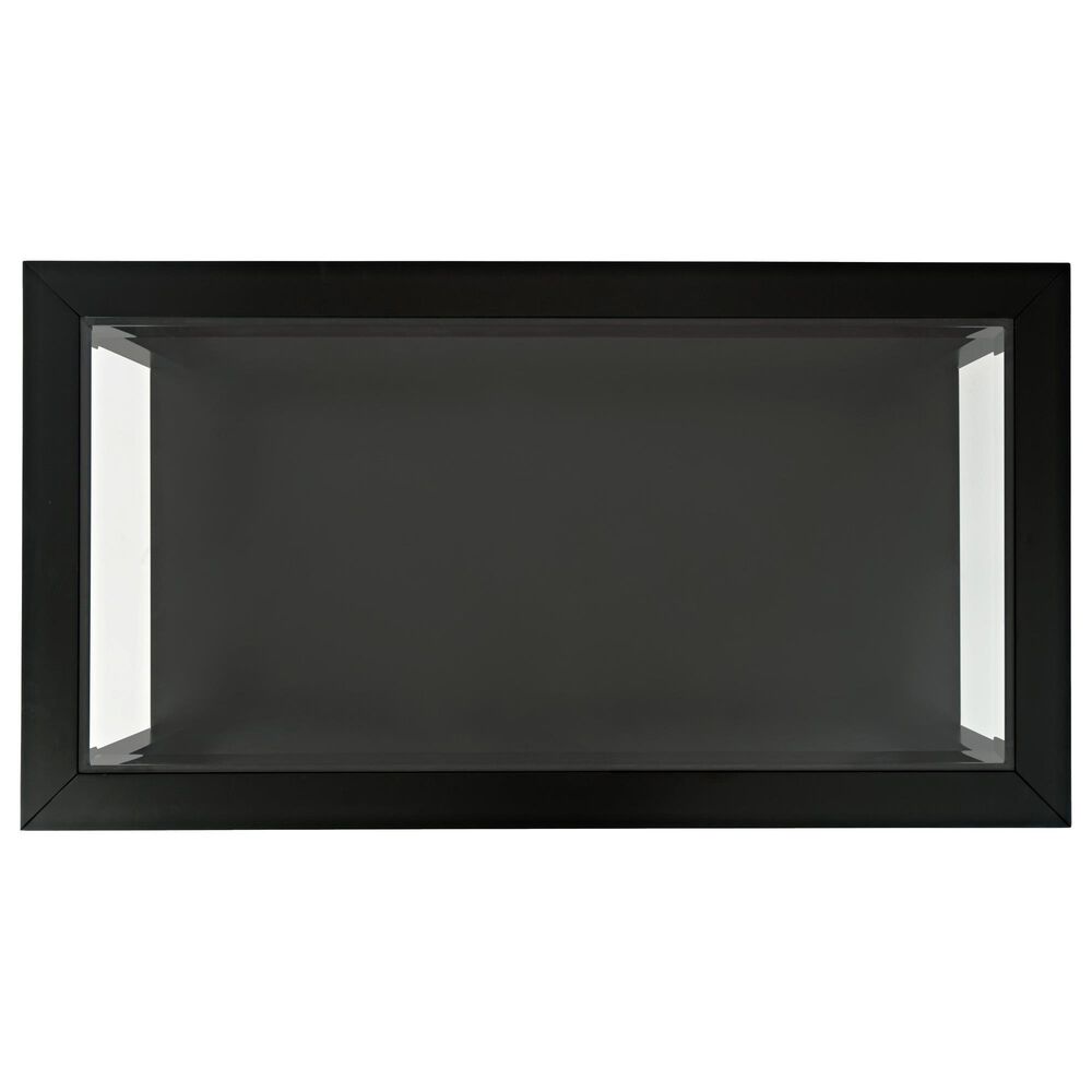 Waltham Urban Icon Rectangular Cocktail Table in Polished Black, , large