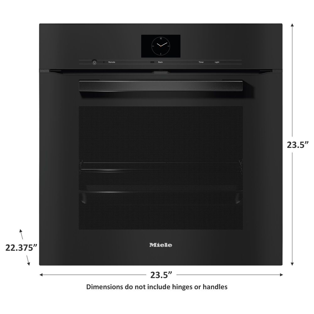 Miele VitroLine 24&quot; Smart Single Electric Wall Oven with Self Clean in Obsidian Black, , large