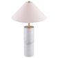 Zuo Modern Ciara Table Lamp in White Marble and Brass, , large